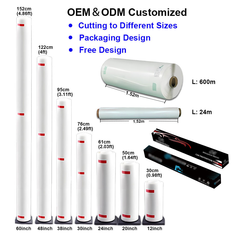 Sunflower Yellow Self-Healing Color Paint Protection Film Hydrophobicity Yellow PPF Wrap Colors