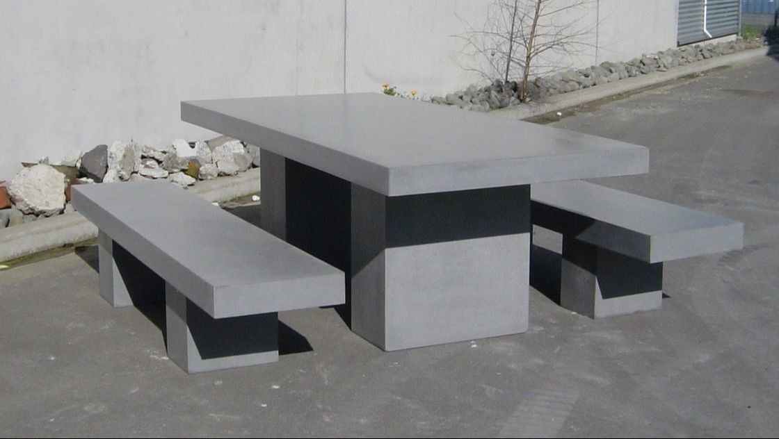 High Strength Garden Outdoor Concrete Furniture GRC Concrete Bench Furniture