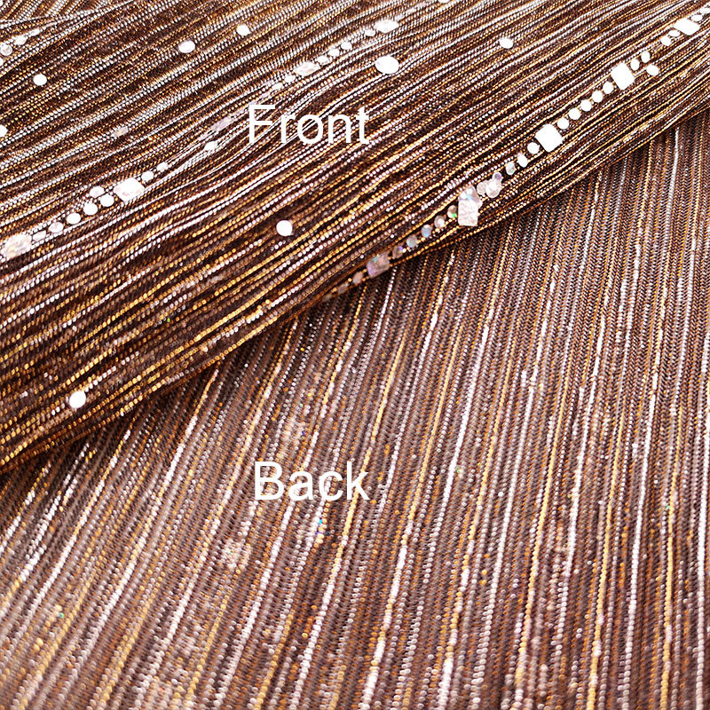 145gsm Knitted Glitter Metallic Sequin Fabric 145cm Evening Dress Material