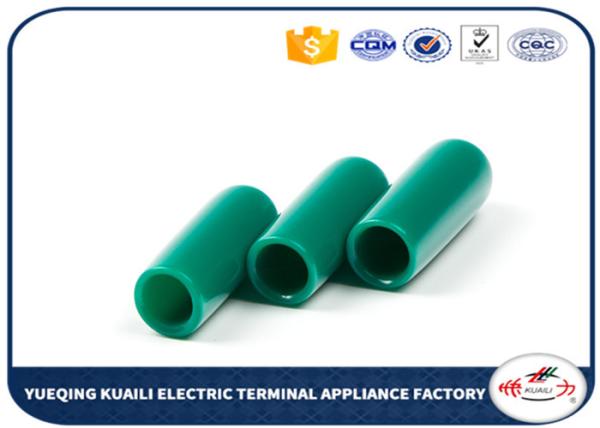 Green Color Pvc Plastic End Caps For Round Tubing / Fence And Furniture Legs