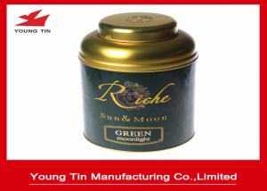 China Double Lids Empty Round Metal Tea Tins wholesale