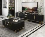 ISO9001 Modern Elegant Home TV Unit Coffee Table Set