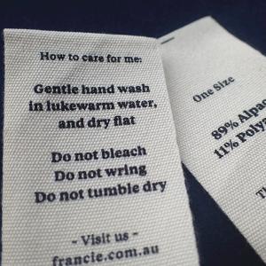 China Sustainable OEM Polyester Screen Printing Clothing Labels wholesale