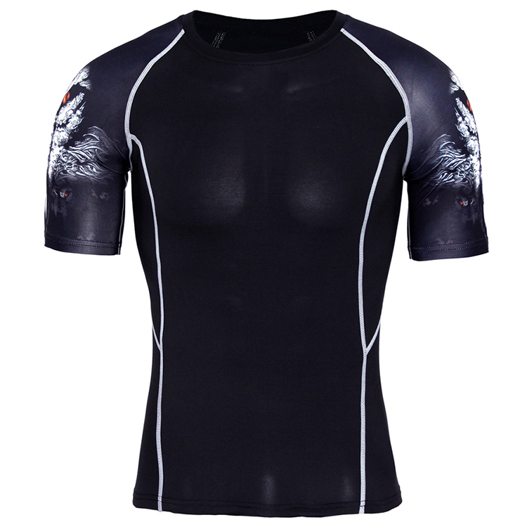 Military Long Sleeve Rash Guard Environmental Friendly Material Flatlock Stitching