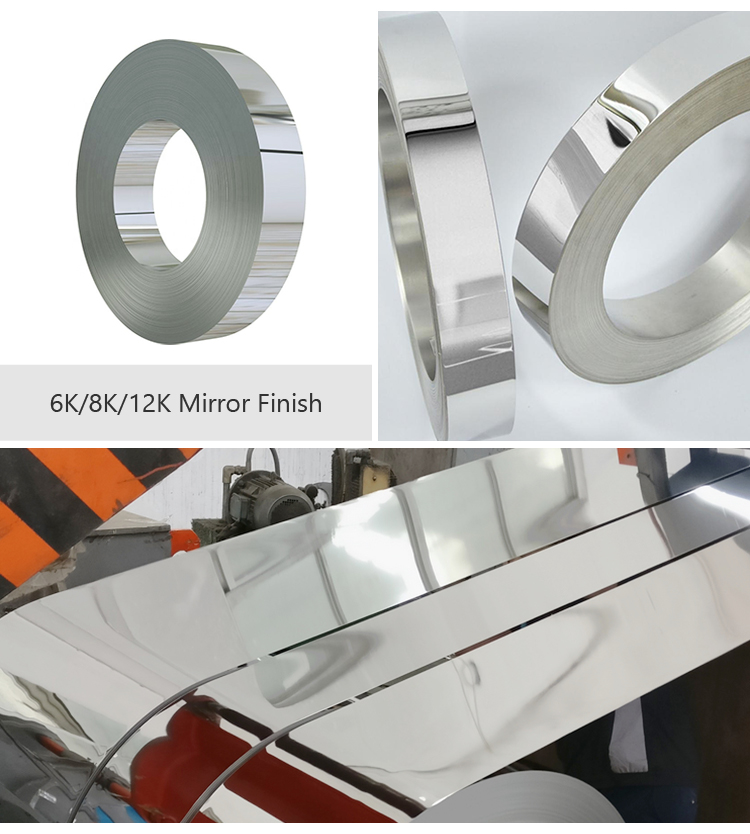 Customized 2B BA SS 316l Stainless Steel Strip Roll Coil Aisi 20mm-1500mm Length