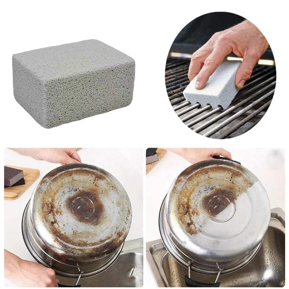 Grill Griddle Cleaning Brick Block, Reusable Ecological Grill Cleaning Brick, De-Scaling Cleaning Pumice Stone