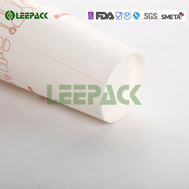 22 Oz Large Size Green Single Wall Paper Cups Disposable For Cold / Hot Drink