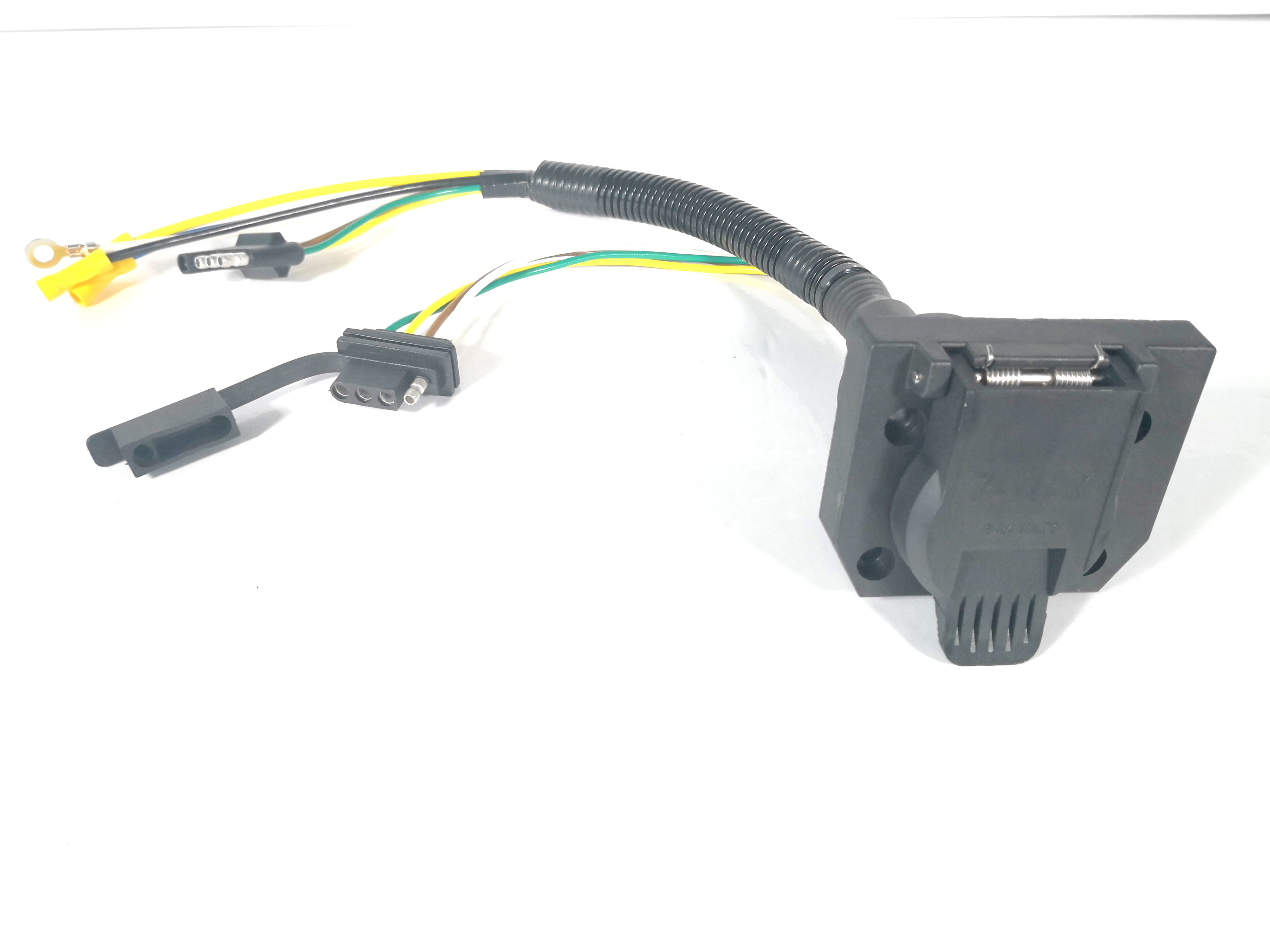 American 7 Pin Trailer Socket Wiring Shockproof Extension Spiral Type