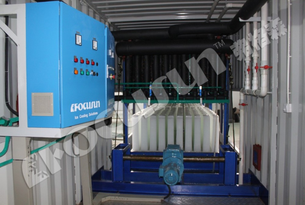 Water Cooling Direct Cooling System Containerized Ice Block Making Machine 10 ton/day