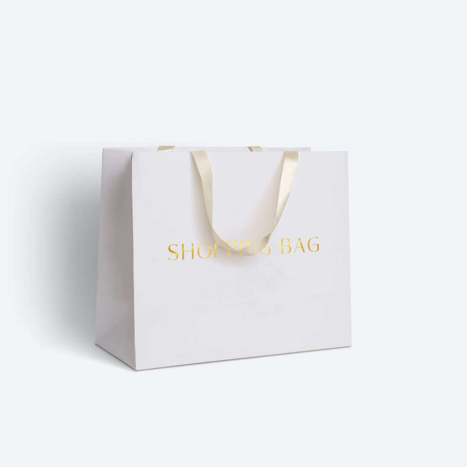 Customer's Logo Retail Boutique Shopping Gift Luxury White Paper Bag with Customized Size