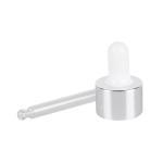 18/410 Silver Shiny Aluminum Glass Dropper Cap Essential Oil Glass Dropper
