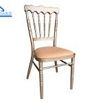 Luxury Gold Metal Party Tent Accessories Banquet Chair With Cushion For Wedding