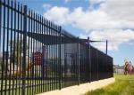 6FTX8Ft Black Powder Coated Steel Security Garrison Fence Steel Fence