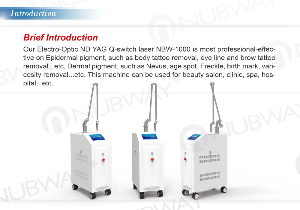 Nubway Laser Q Switched Nd Yag Laser Tattoo Removal Pigmentation removal Machine