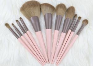 China Vegan Synthetic Bristle Pink 11pcs Premium Makeup Brushes With Bag wholesale