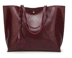 China 36x33x11 Cm Women Brown PU All Leather Tote Bag wholesale