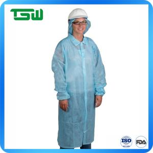 China ISO13485 Nonwoven Disposable Laboratory Coat With Snap Button wholesale