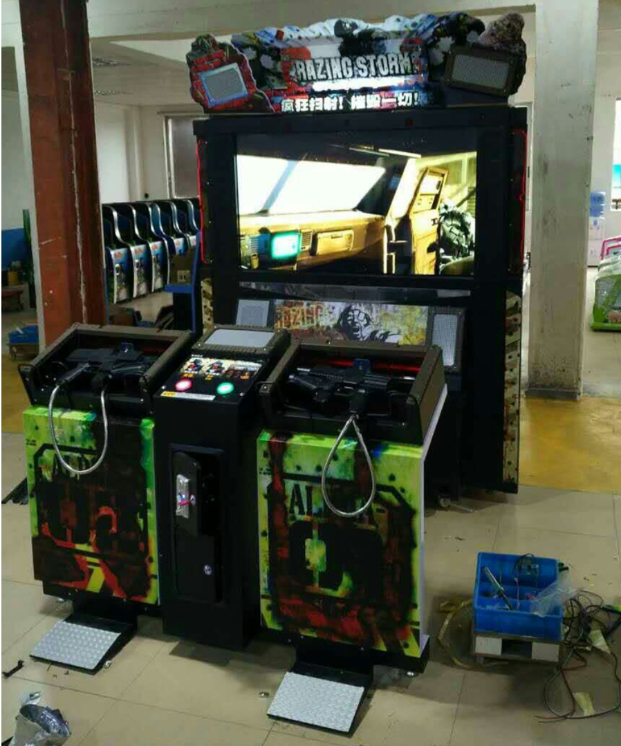 Coin Pusher Powerful Razing Storm Game Shooter Arcade Machine Two Players