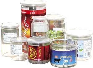 China Dry fruit / nut / Biscuit Clear wide mouth Pet Jars Food Canister 1200ml wholesale