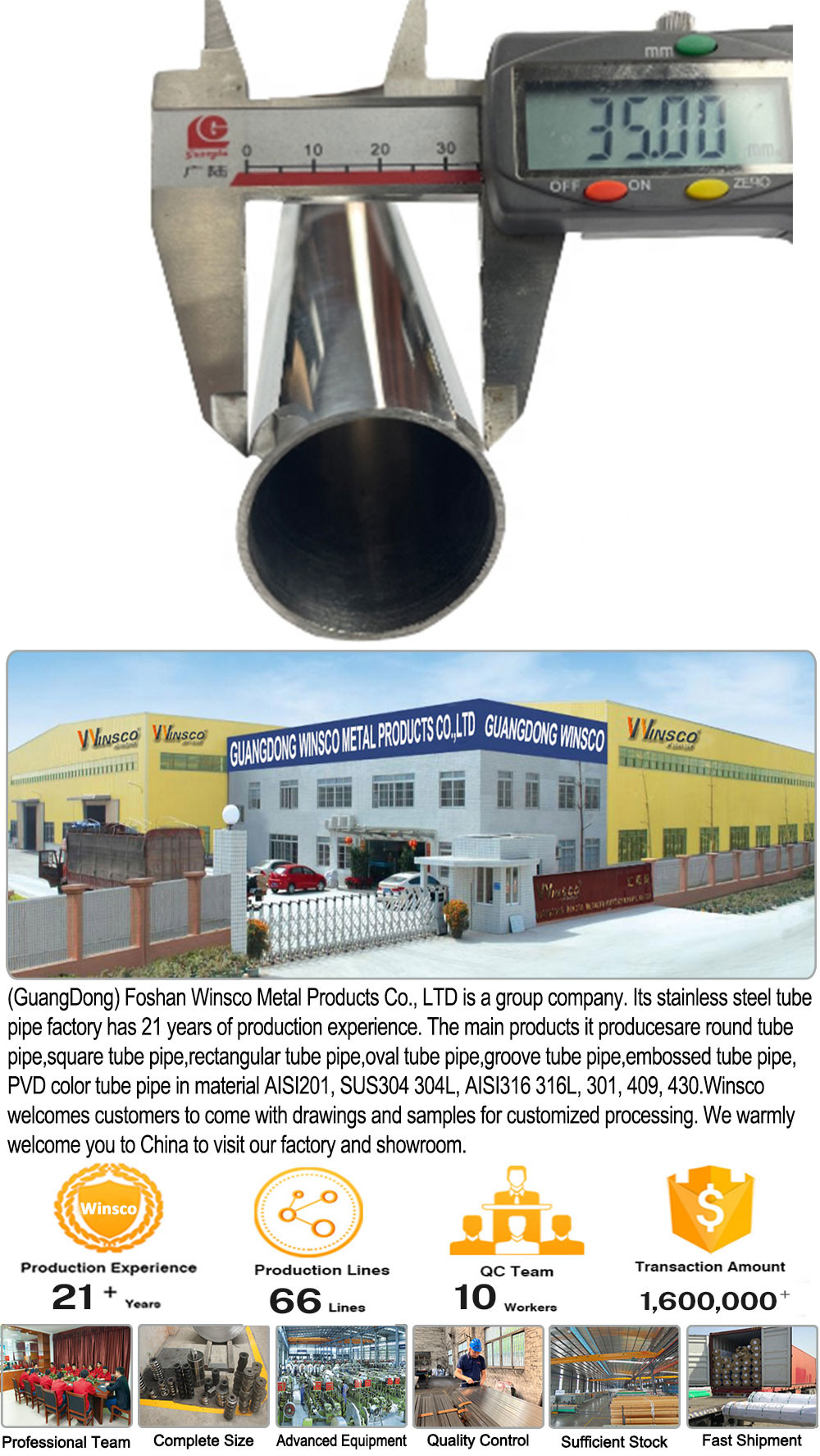 0.4mm-3.0mm Mirror Satin Surface 1 3/8'' Inox Metal Tube 201 304 316 Grade 35mm Dia Stainless Steel Round Pipe