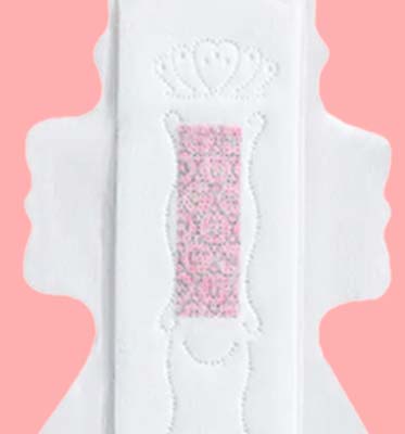 SnuGrace Soft Cotton Deodorizing Negative Ion Bamboo Charcoal Sanitary Napkin for Women