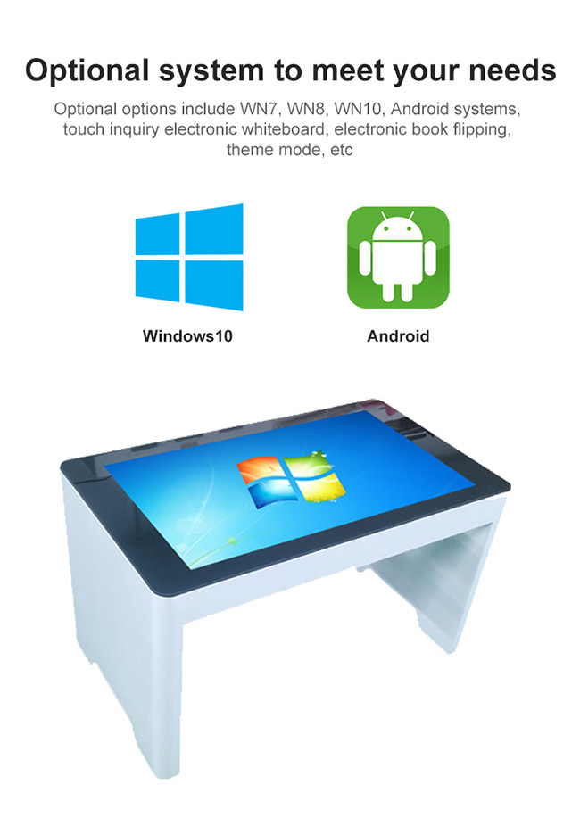 Advertising Kiosks Hd Videos Smart Touch Screen Coffee Table With Capacitive Multi-Touch 