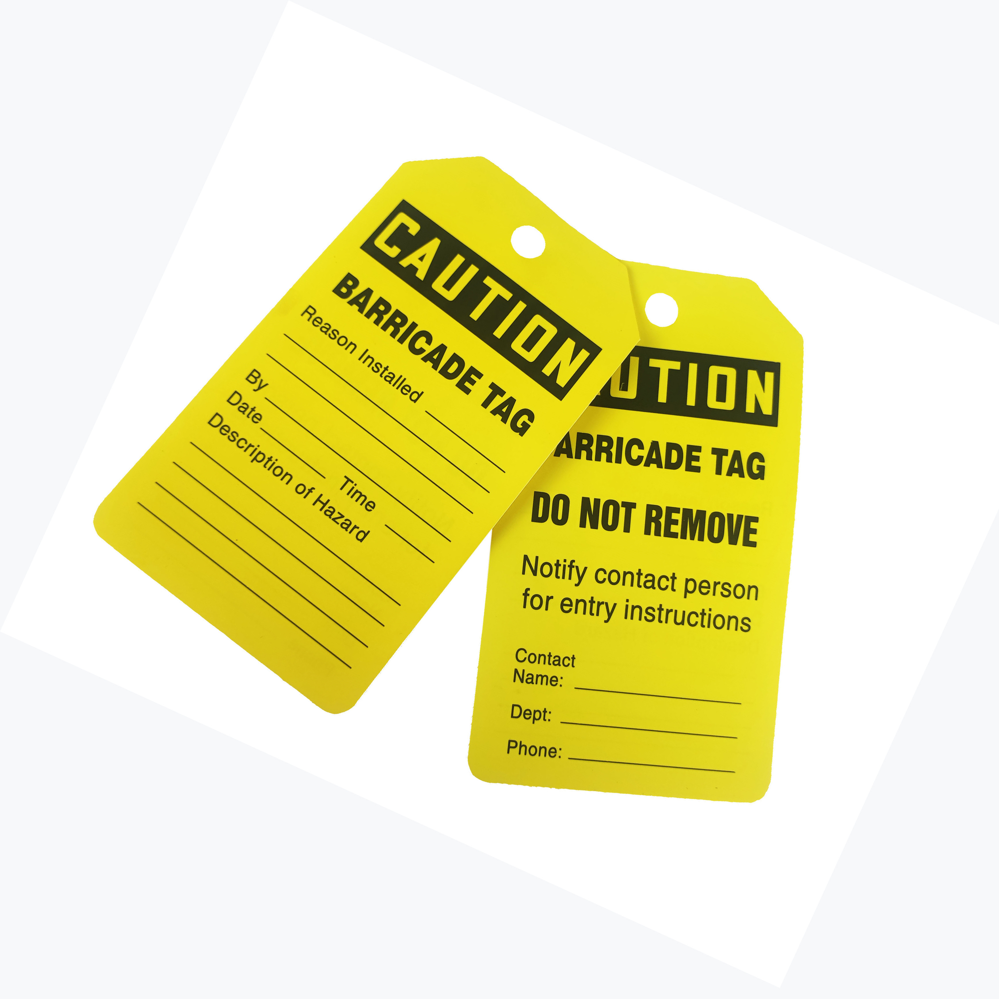 Long Lasting Plastic Safety Tag for Enhanced Workplace Safety