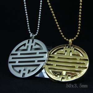 China Fashion High Quality Fashion Stainless Steel Round Shapped Necklace Pendant LPR313 wholesale
