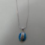 Key Design Meandros Opal Pendant Necklace With 925 Sterling Silver