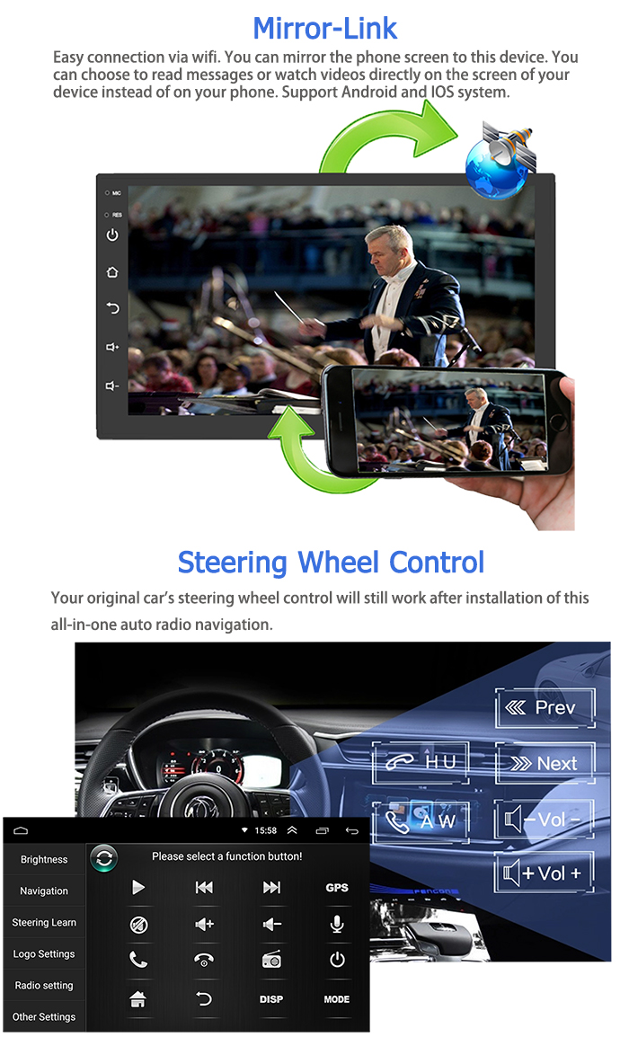 9" 2 Din 8 Core Gps Car Stereo Radio IPS Touch Screen Car Mp5 Player For Mercedes-Benz W209 W203 W168 W463 CLK CL-C 199