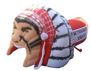 China ustom inflatable football tunnel , inflatable chief helmet tunnel wholesale