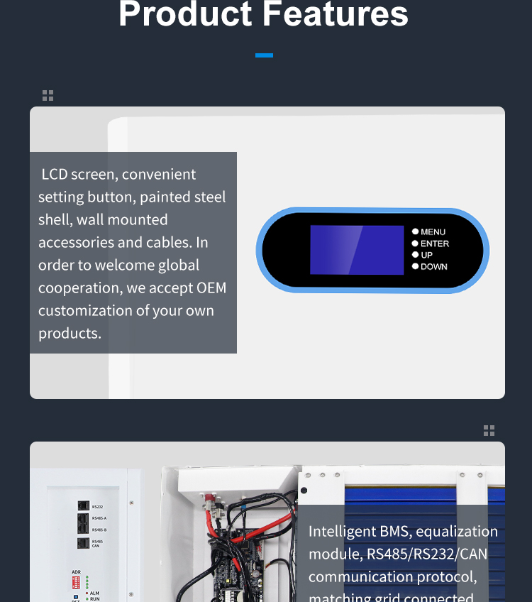 Lifepo4 5kw Home Energy Storage Battery Lithium Iron Phosphate Battery 48V 100ah