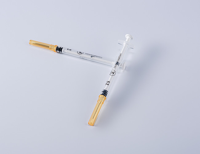 Auto Destroyed Injection Syringe 0.5ml Auto Disable Syringe For Medical Supply