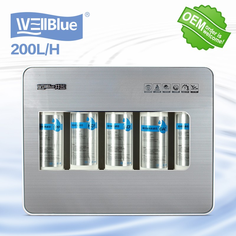 Durable 5 Stages Ultrafiltration Water Purifier , Alkaline Water Filter Machine