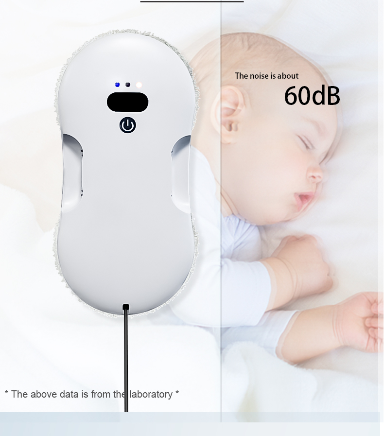 Convenient Remote Control Household Electric Window Cleaning Robot with 4m Safety Rope