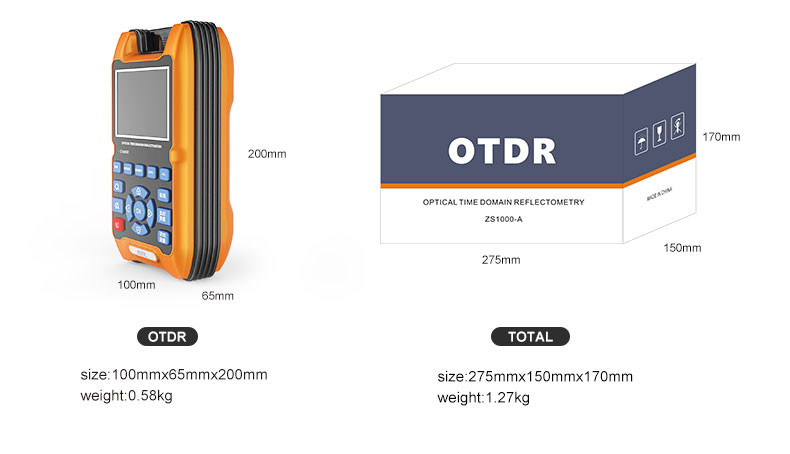 ZS1000-A OTDR Testing Machine Multifunctional 3.5 inch LCD Display