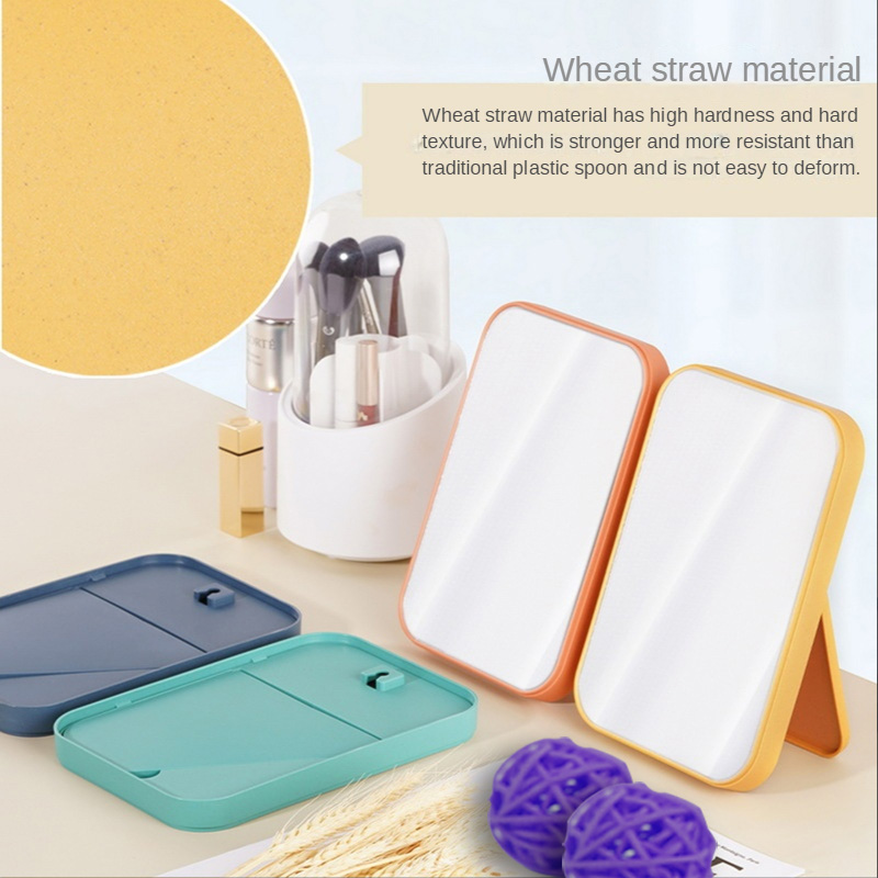 Standing Portable Makeup Mirror and Bathroom Vanity Table with Compact Design
