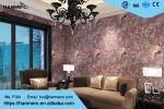 Waterproof Asian Inspired Wallpaper with Embossed Floral Pattern , 0.53*10m/