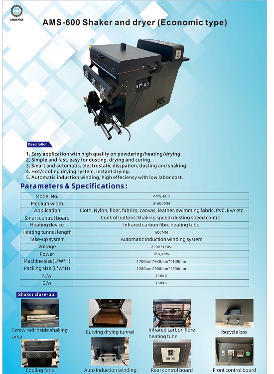 Advanced DTF Printing with ANDEMES 60cm Heat Transfer Shaking Machines and Dual Heads