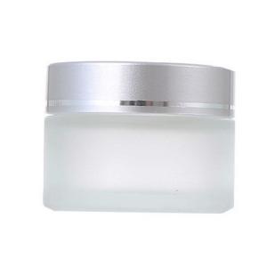 China Frosted Cosmetic Cream Jar Glass Material Clear Color 26mm - 63mm Height wholesale
