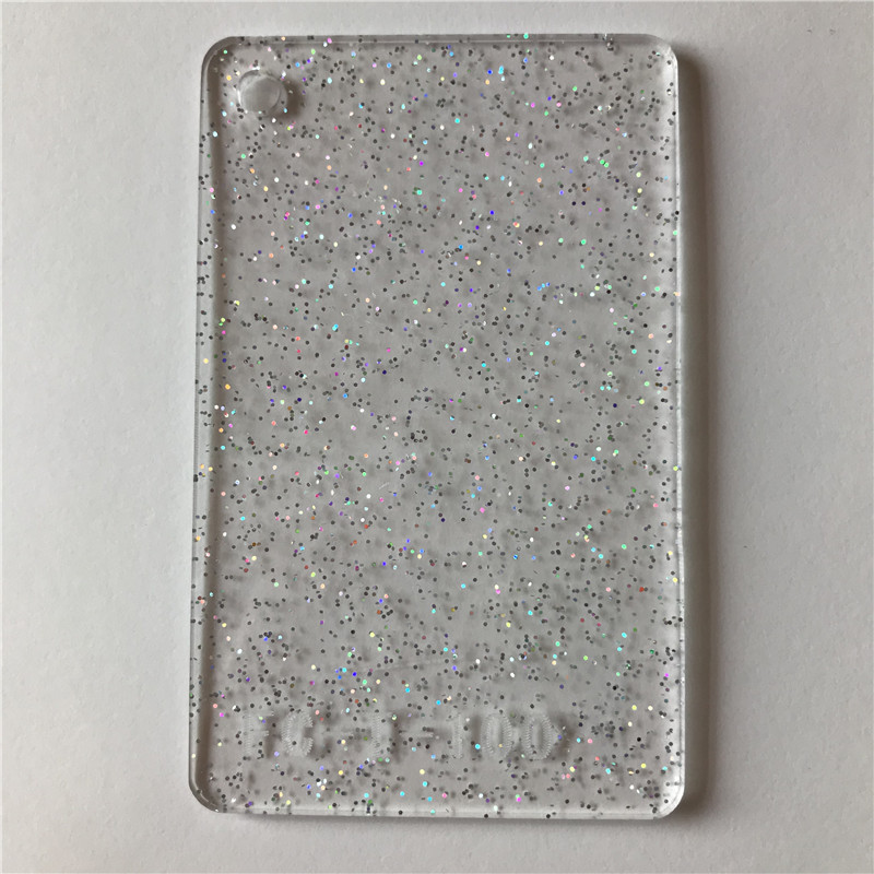 1050mm × 1860mm Glitter Acrylic Sheets Cast Transparent Plexiglass Acrylic Plastic Sheets 4x8