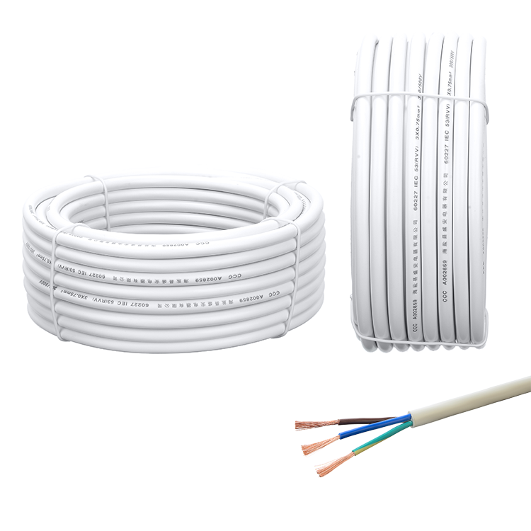 Solid Cooper PVC Insulation Flexible Multicore Electric Wire 0.75mm 1.5mm