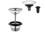 steel 304 brush pop up stainless 316 satin basin water waste clip and open for