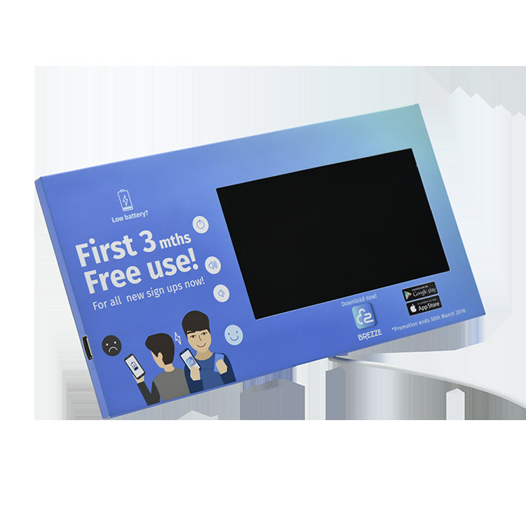 Motion sensor activated LCD counter top video display POP video display for retail store video advertising