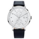 3BAR Leather Strap Chronograph Wrist Watches Waterproof 20mm