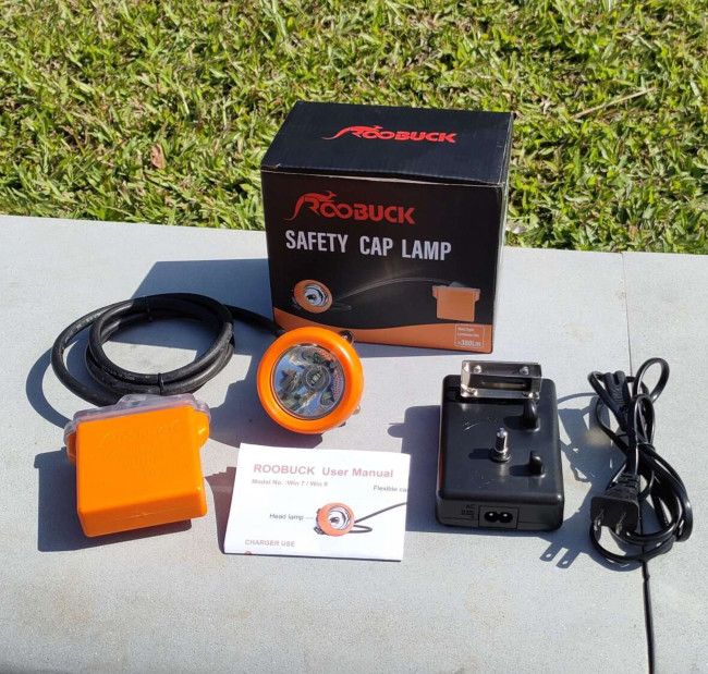 ROOBUCK WIN 9 20000 LUX & IP68 Rechargeable Miner Lamp for Hard Hat Led Lights Professional