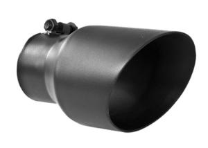 China Round Black Coated 3 Inch Exhaust Tip For Auto Tail Pipe wholesale