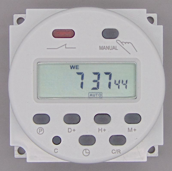 Hot Selling CN101 DC12V Digital Round LCD Power Programmable Timer Time Relay 16A Switch Support Daily Weekly Program