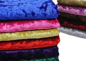 China Stretch Diamond Crushed Polyester Spandex Velvet Fabric For Dress wholesale