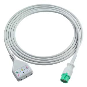 China Comen 12Pin ECG Trunk Cable Comen Euro Style 3lead Cable 1.30M wholesale